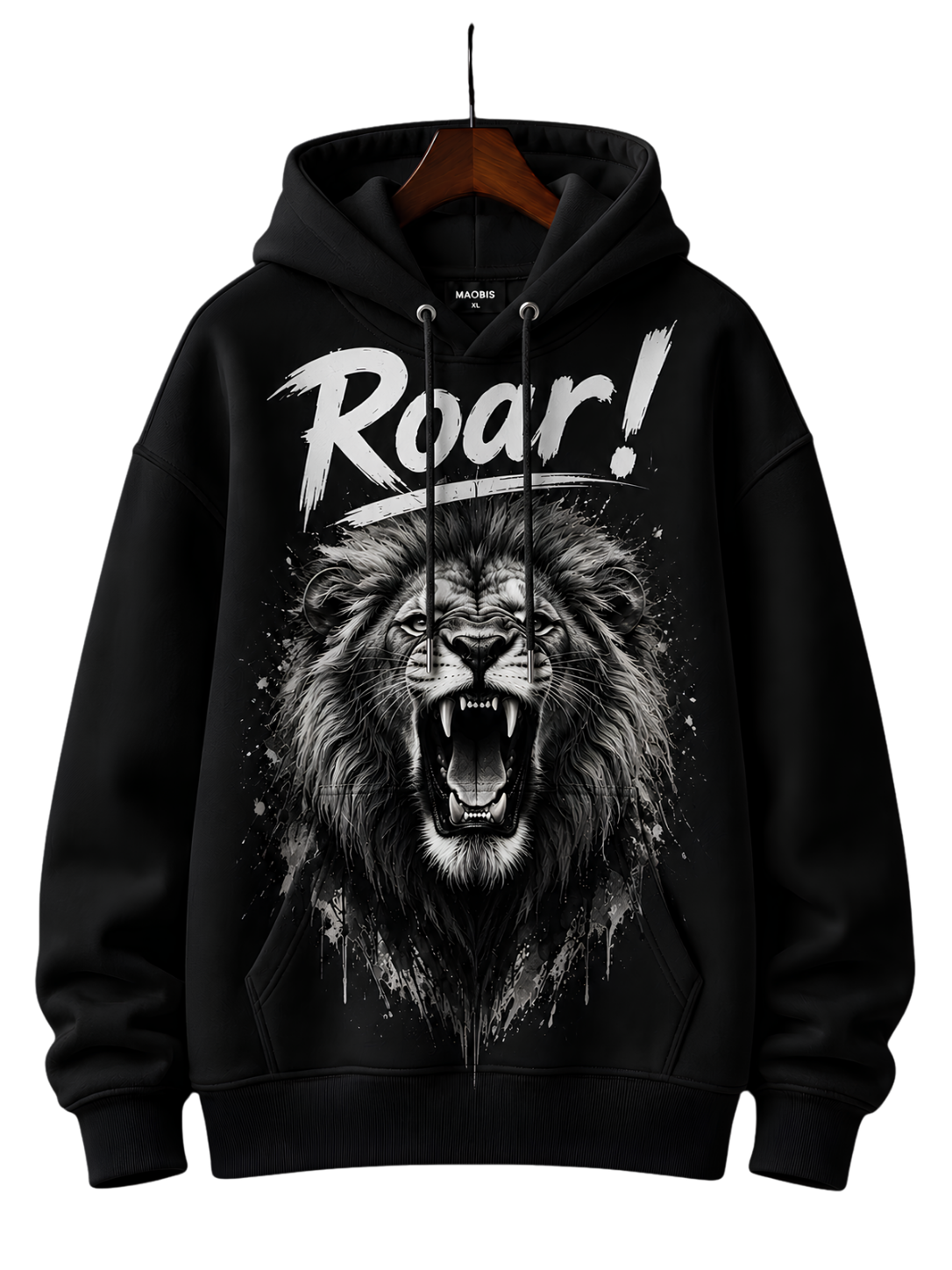 Roar Lion Graphic Hoodie — Vintage Lion Head Sweatshirt