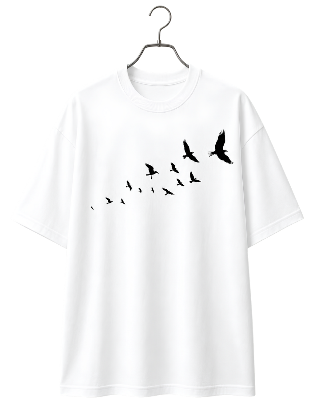 Moon Phases T-Shirt — Minimal Celestial Crew Tee