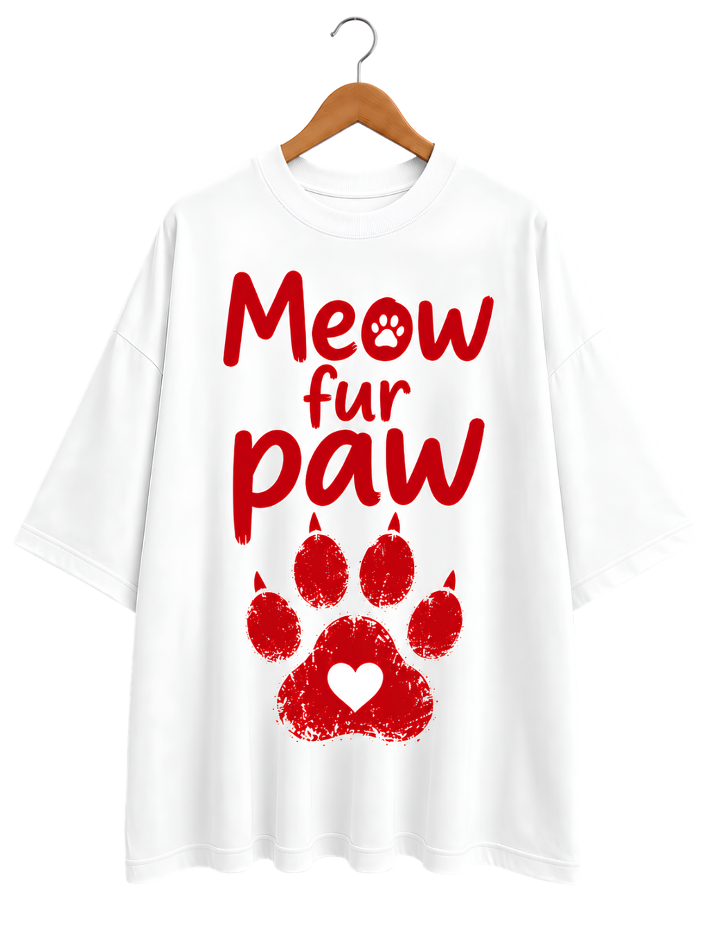Meow Paw Cat House Graphic T-Shirt