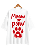 Meow Paw Cat House Graphic T-Shirt