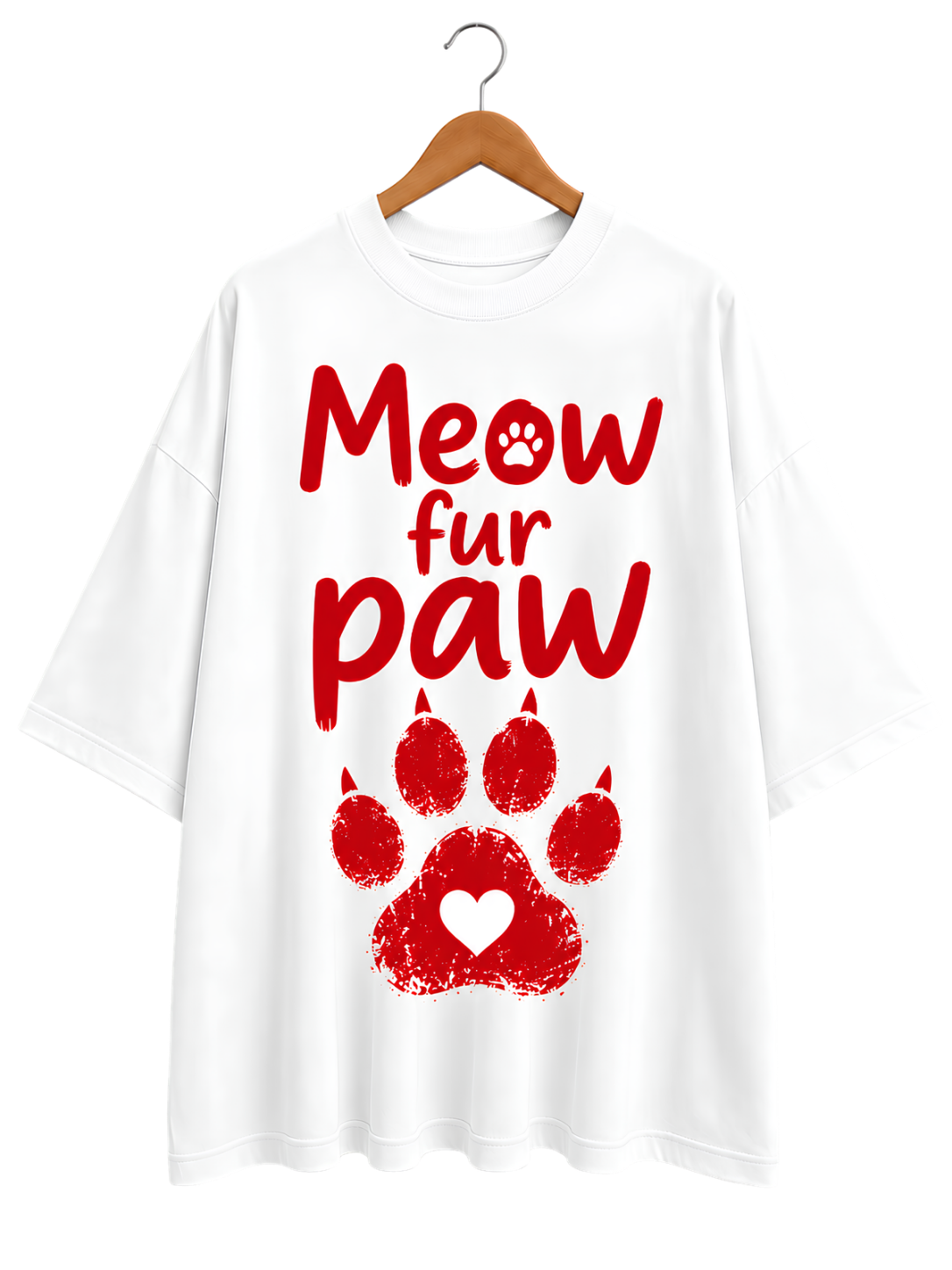 Meow Paw Cat House Graphic T-Shirt