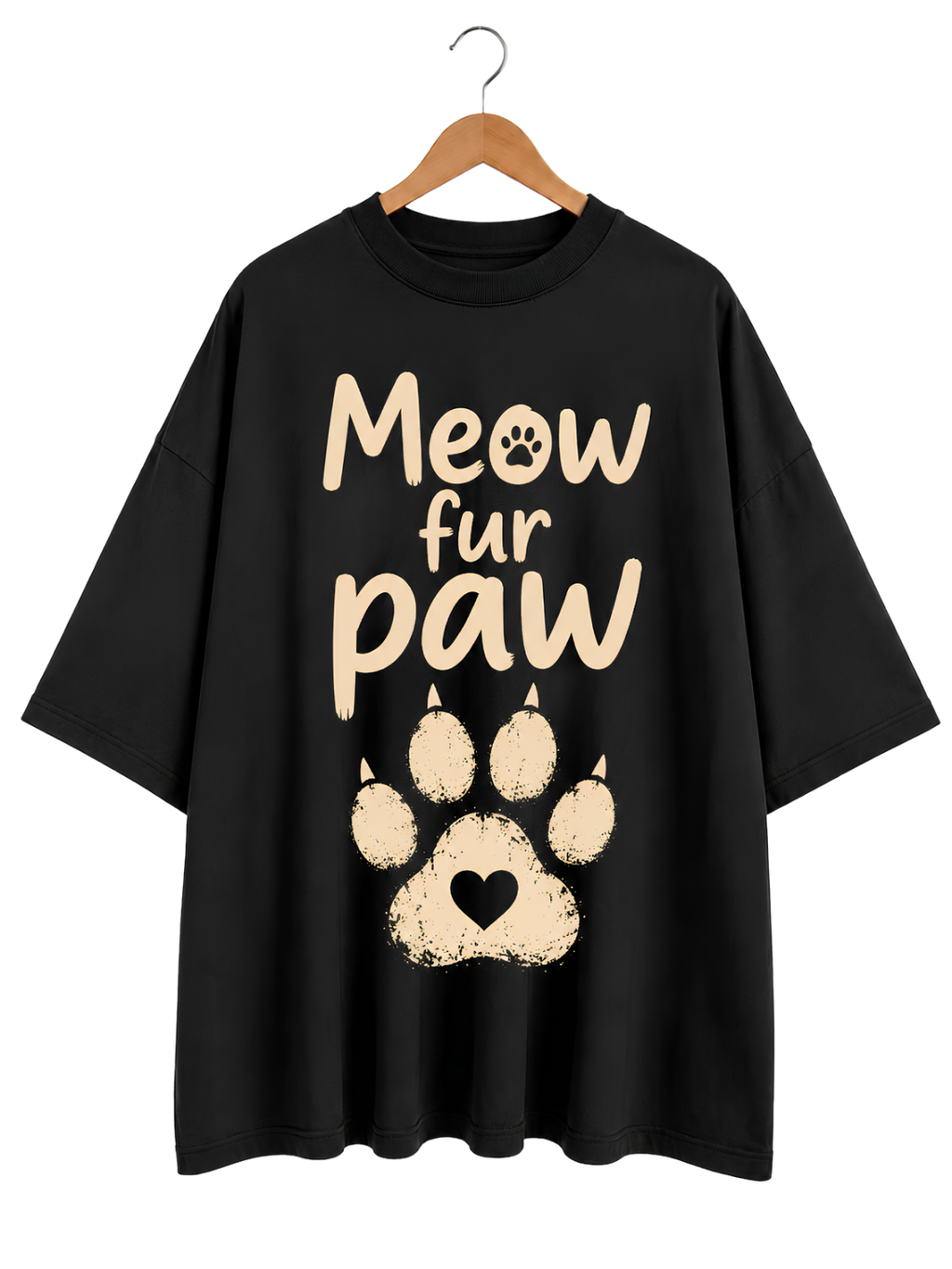 Meow Paw Cat House Graphic T-Shirt