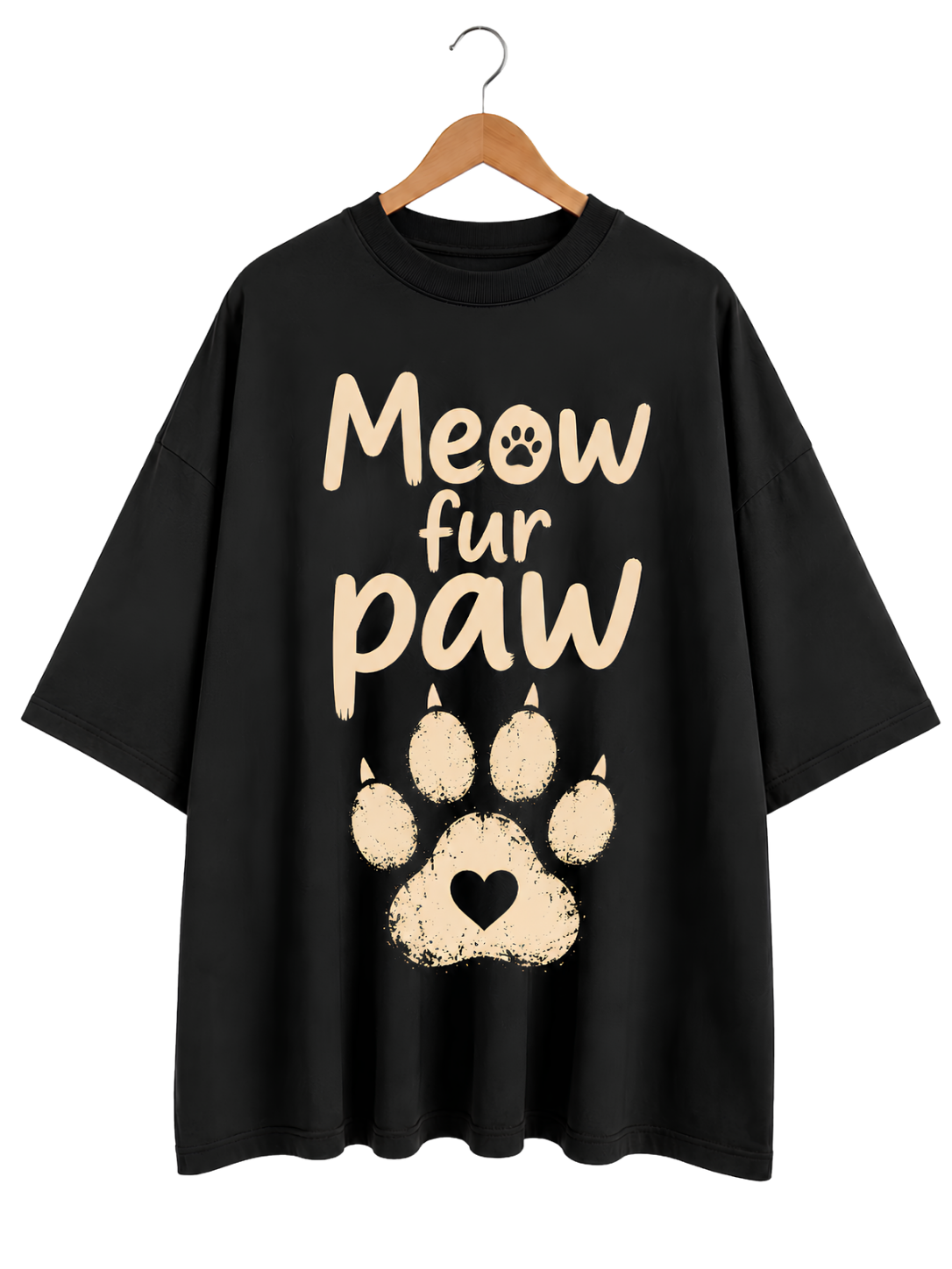 Meow Paw Cat House Graphic T-Shirt