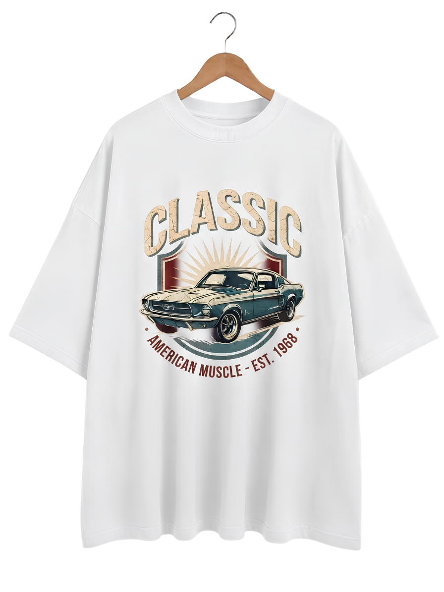 Classic Garage Tee — Vintage Automotive Graphic Short Sleeve