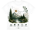 Nature Camping Graphic Tee — Mountain Forest Scenic T-Shirt