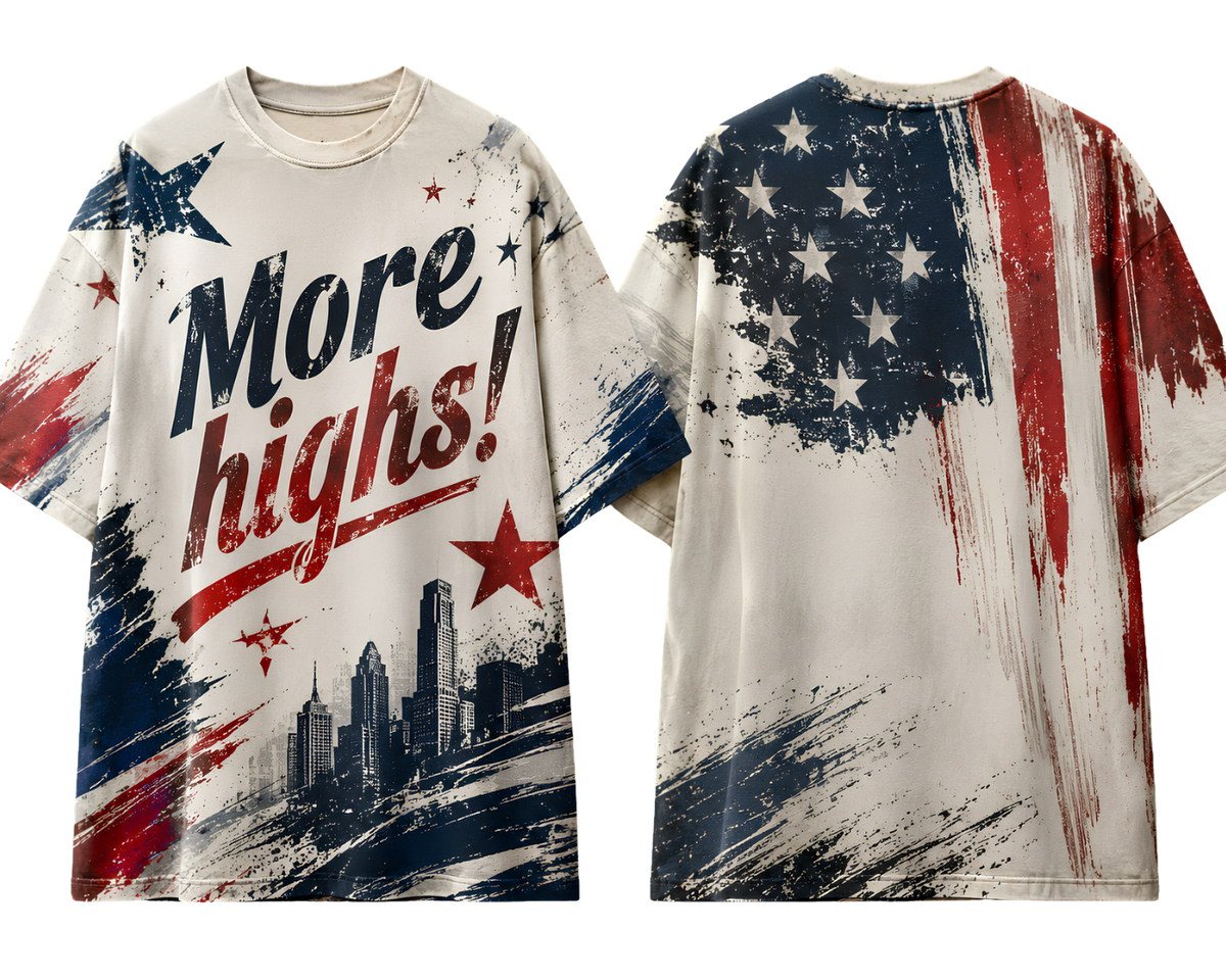 Patriotic 'More Night' Graphic T-Shirt