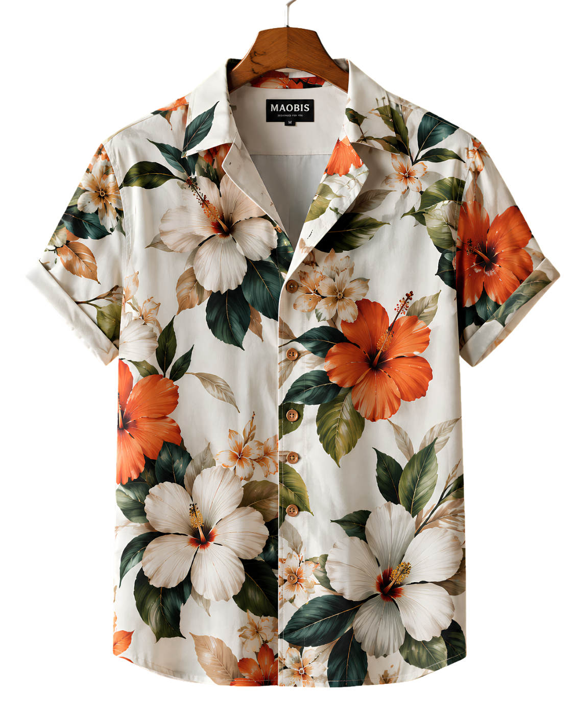 Embroidered Colorful Patch Short Sleeve Work Shirt