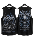 Stonewash Skull Tank Top — Vintage Skull Vest Graphic