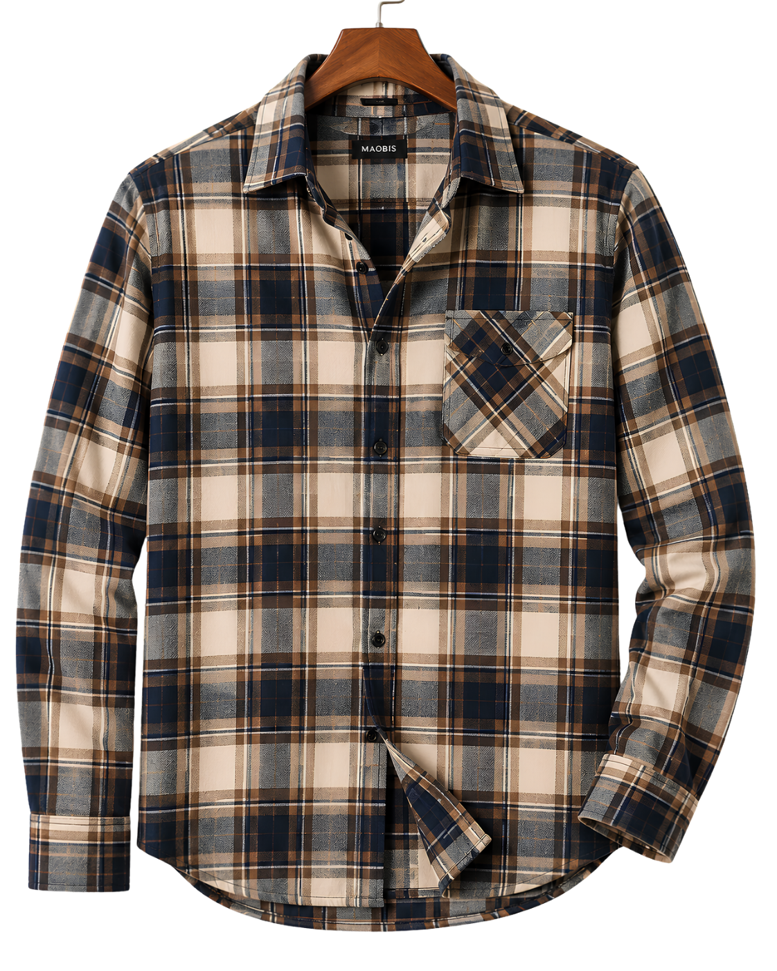 Black & White Buffalo Plaid Flannel Shirt