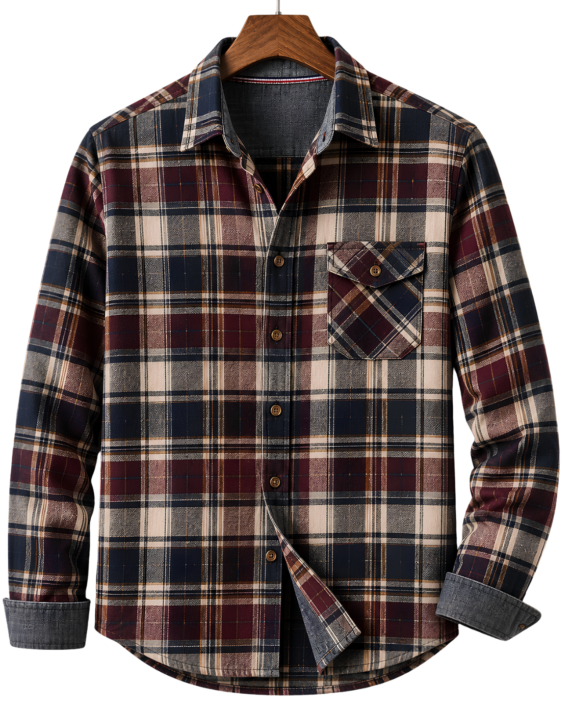 Black & White Buffalo Plaid Flannel Shirt