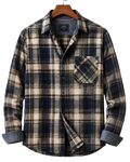 Black & White Buffalo Plaid Flannel Shirt