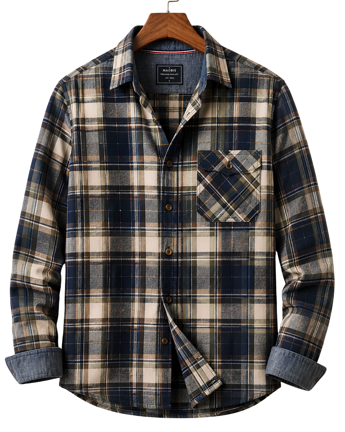 Black & White Buffalo Plaid Flannel Shirt