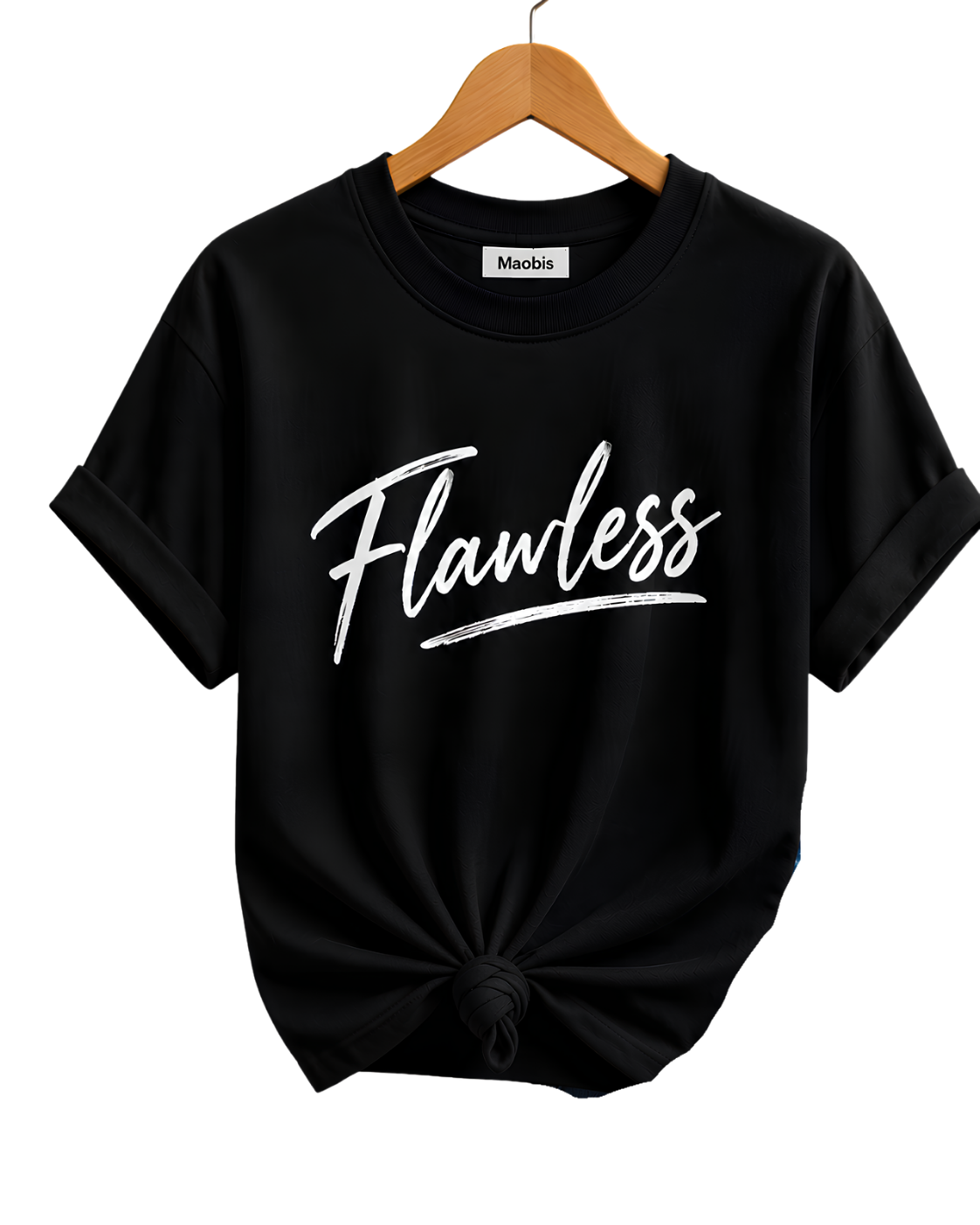 Flawless Script Women's Tee — Feminine Casual Cotton Shirt with 'Flawless' Design