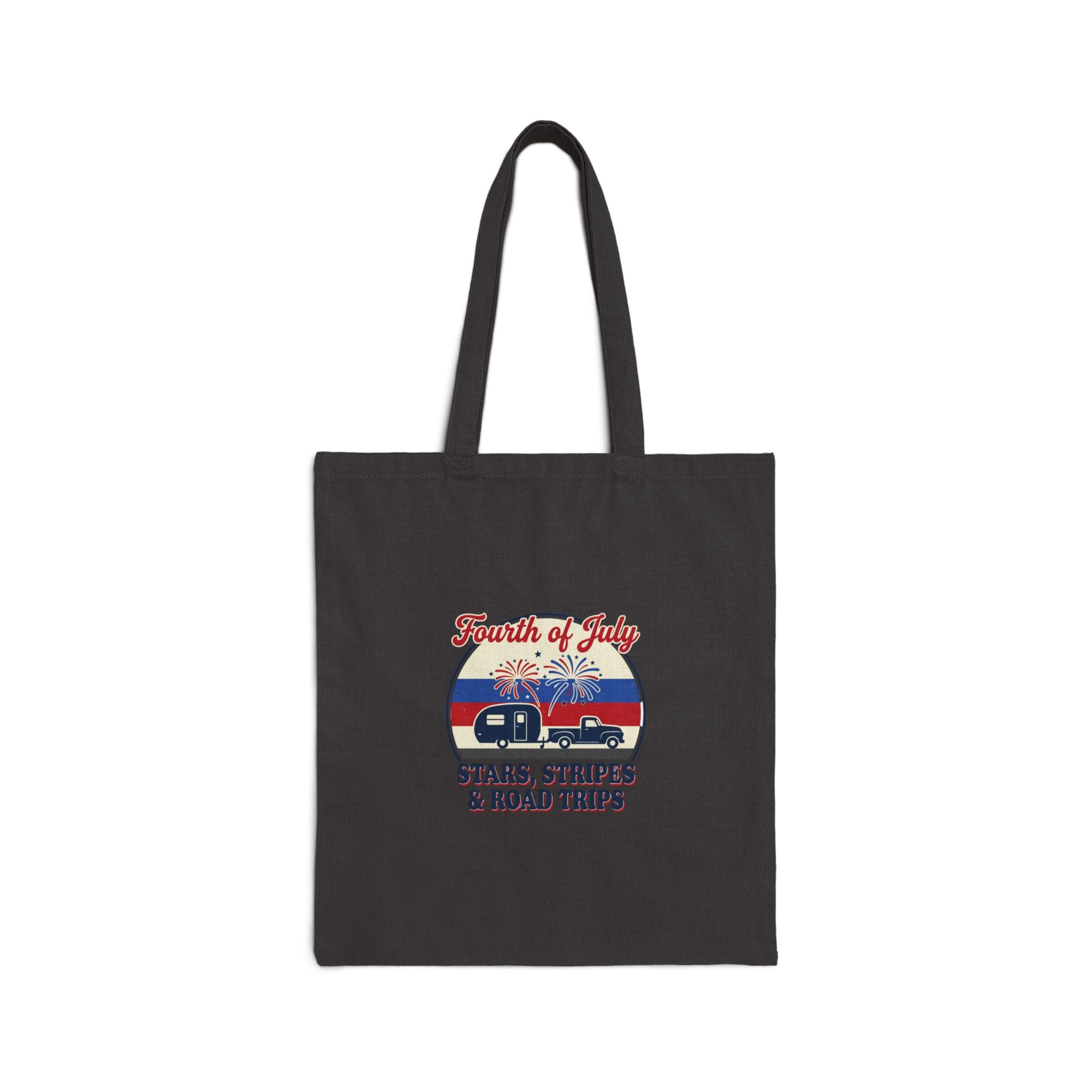 Fourth of July Road Trip Tote | vintage Americana, red white blue