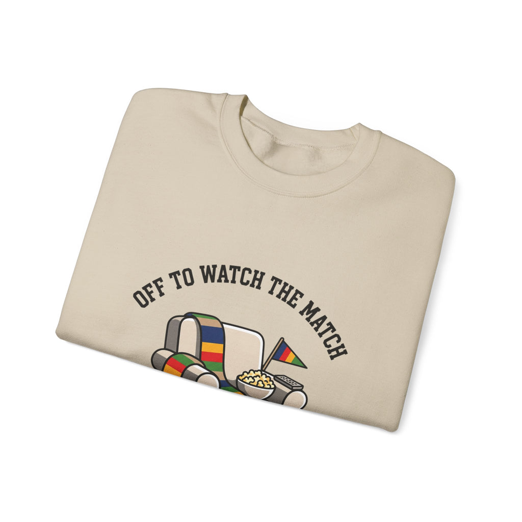 Off to Watch the Match Crewneck Sweatshirt | soccer watch party, country colors