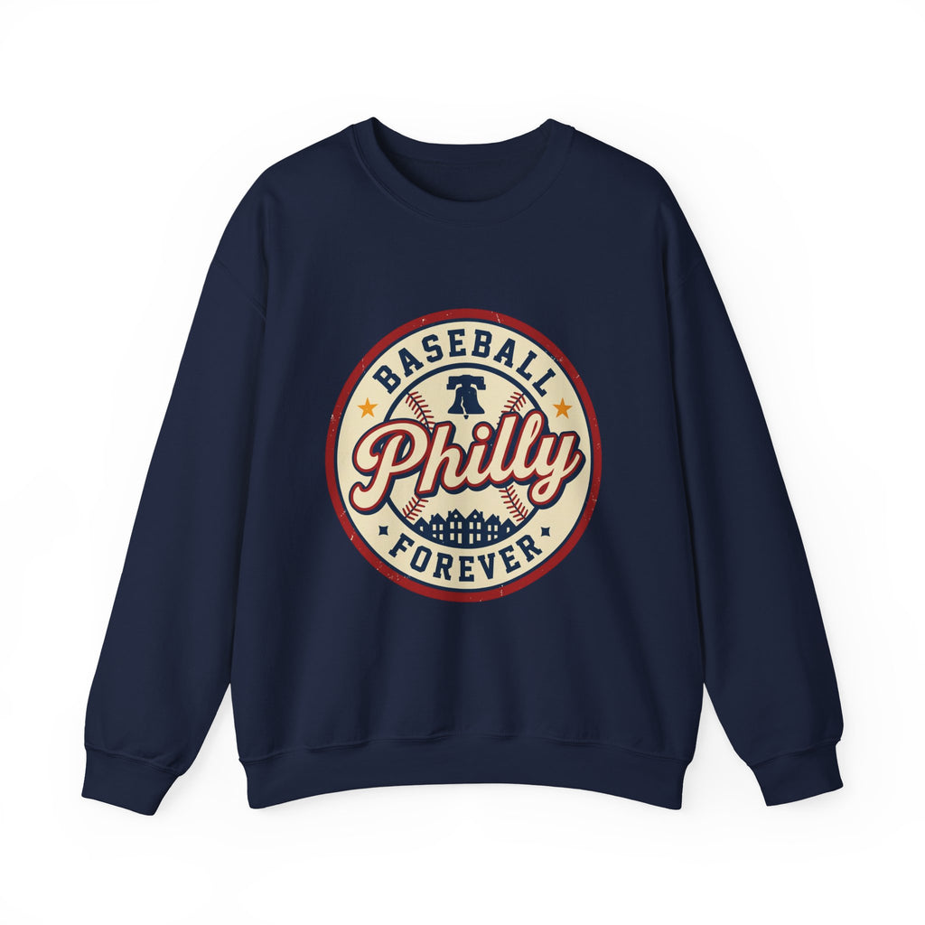 Philly Baseball Forever Crewneck Sweatshirt, vintage script, city pride