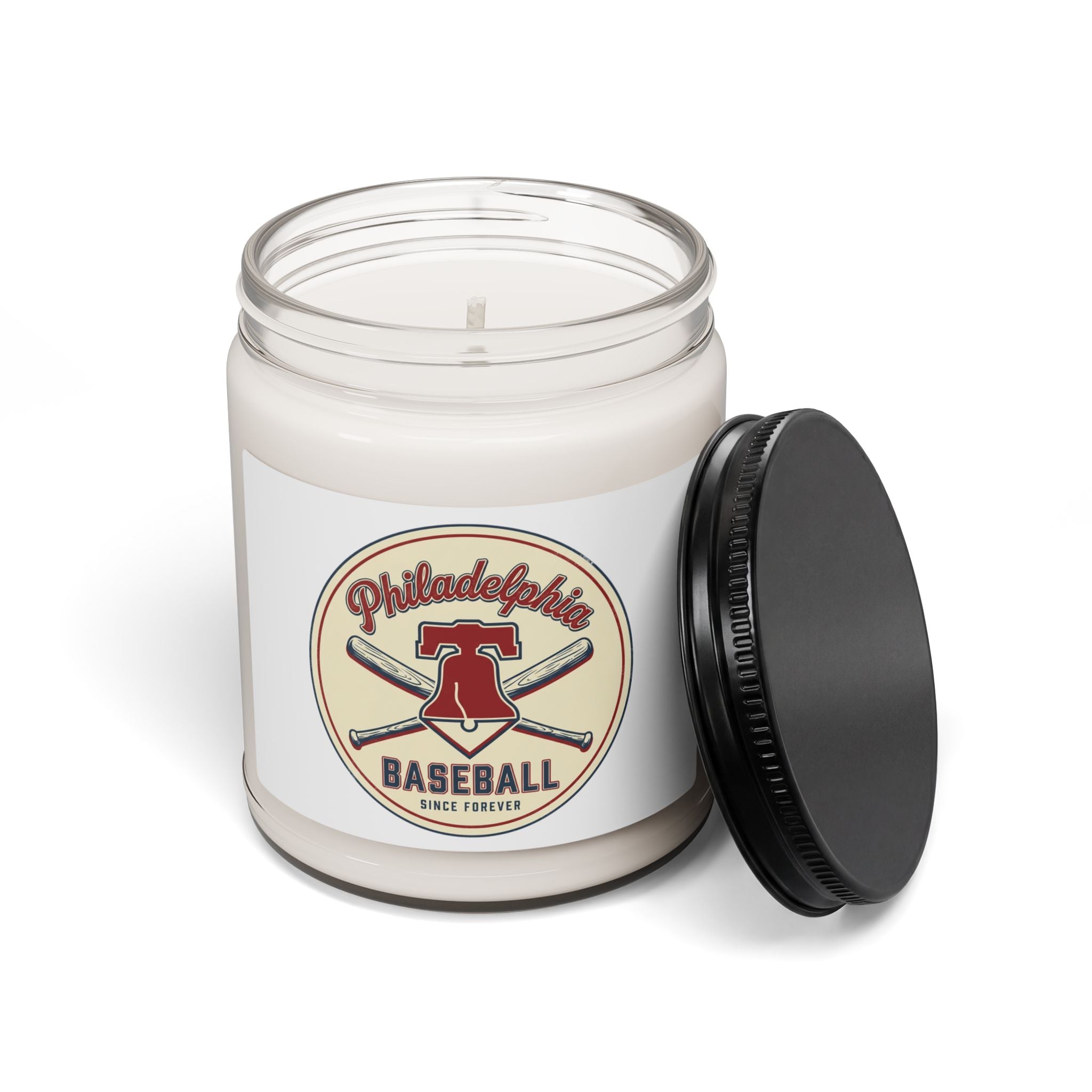 Philadelphia Baseball Logo Candle | Vintage Script, City Pride