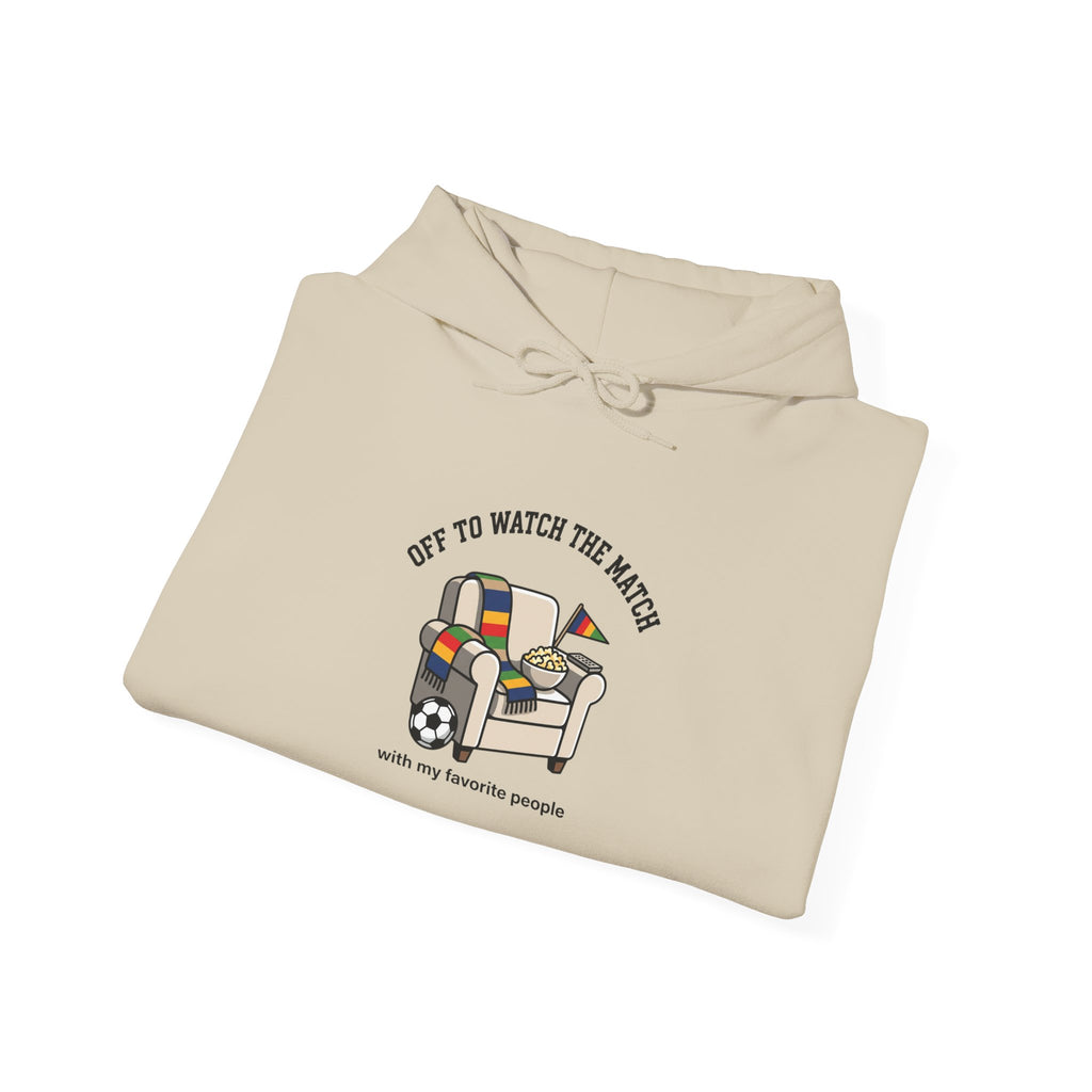 Off to Watch the Match Hoodie | soccer watch party, cozy hoodie, country colors