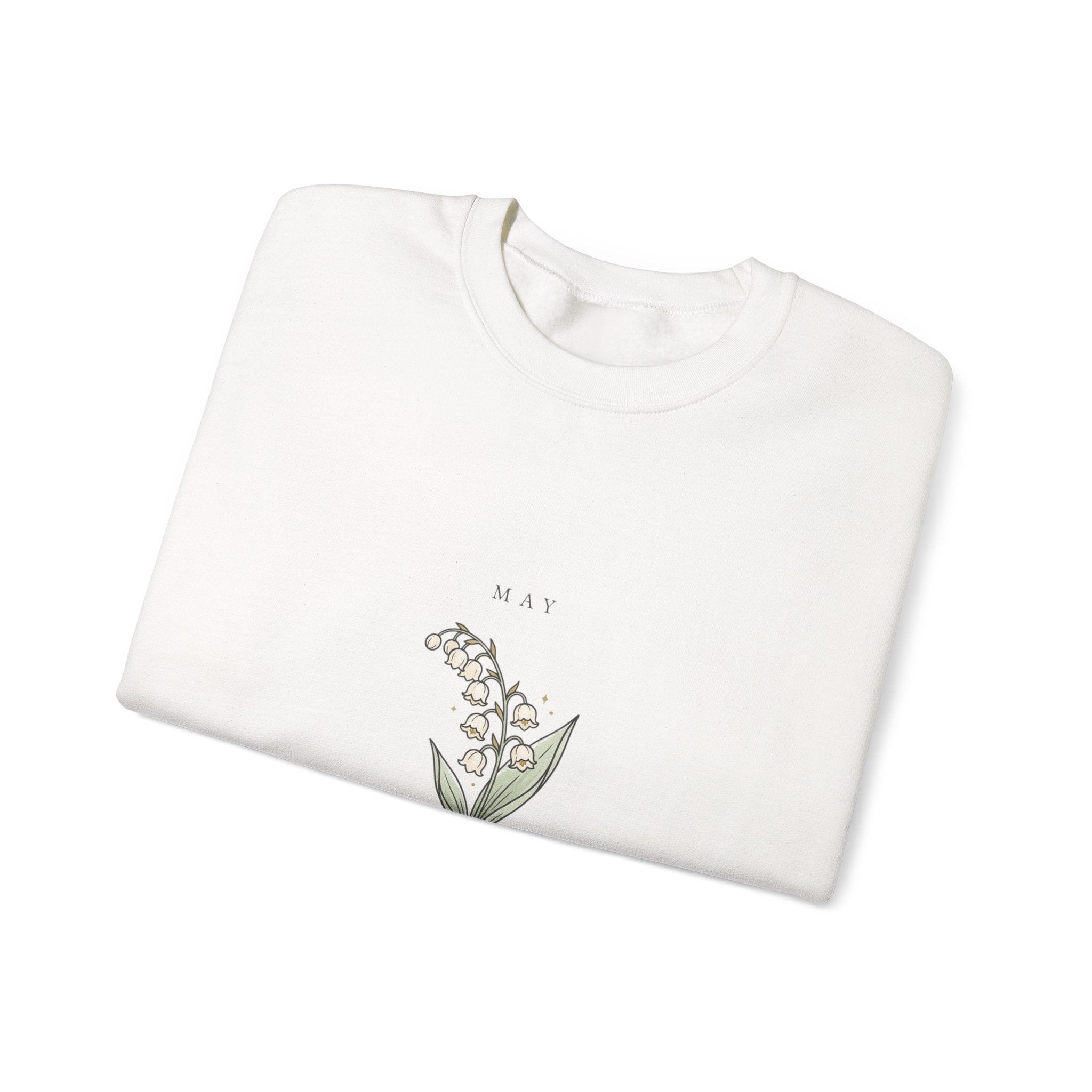 May Birth Flower Lily of the Valley Sweatshirt | botanical, watercolor