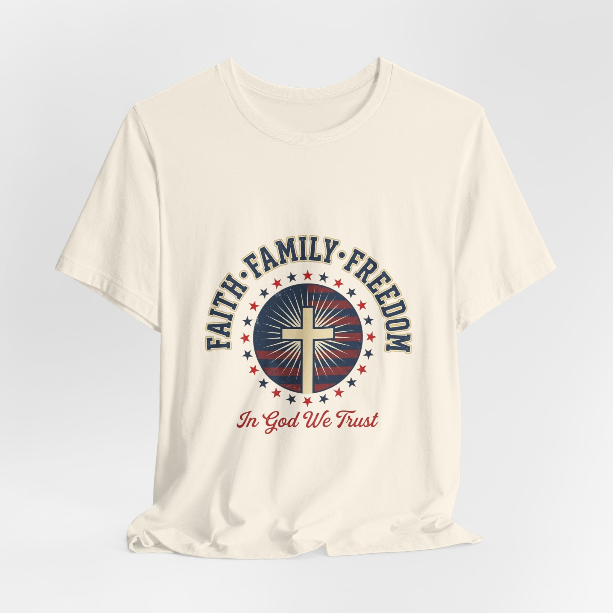 Faith · Family · Freedom T-Shirt | Patriotic Faith-Based July 4th Vintage Americana