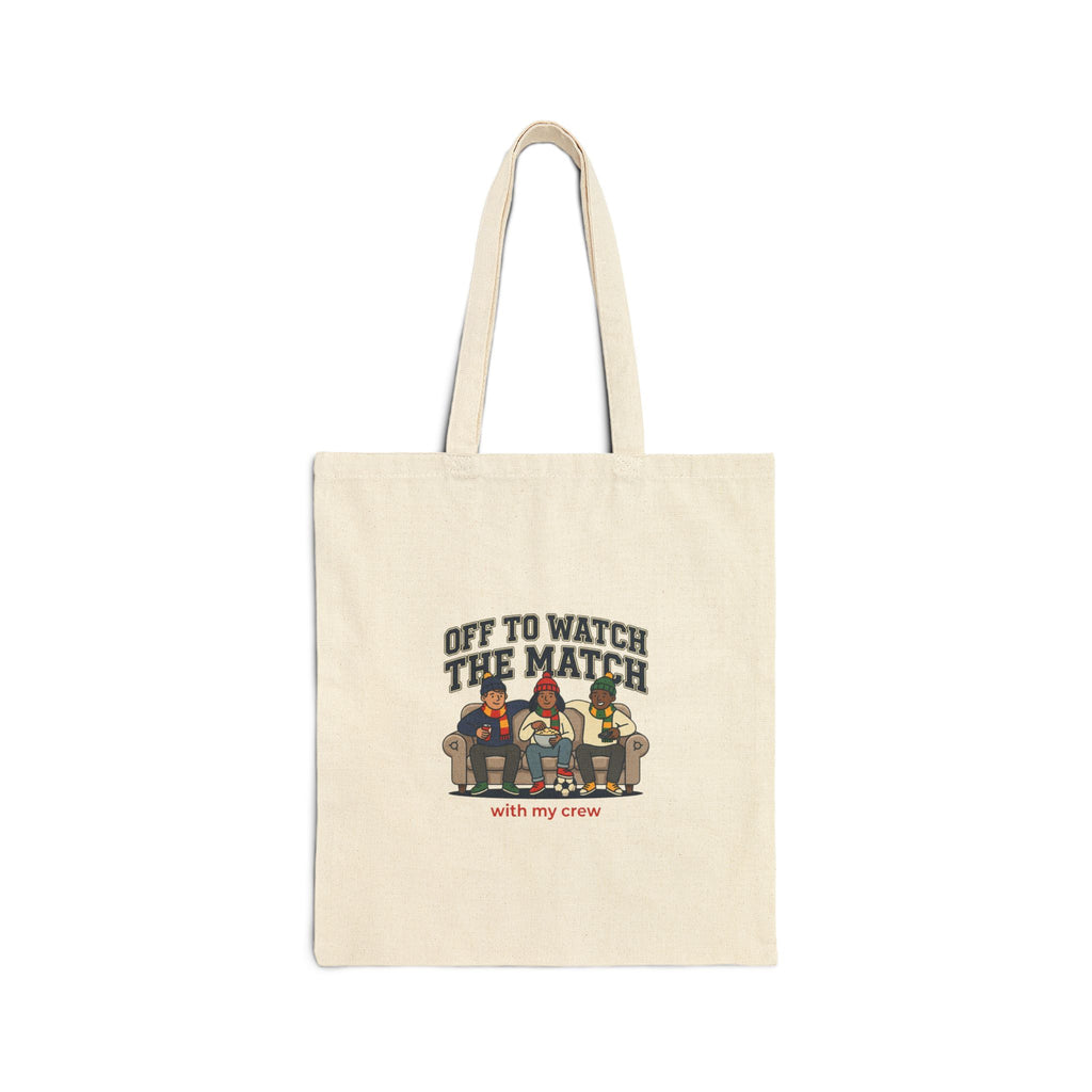 Off to Watch the Match Tote, soccer watch party, country colors