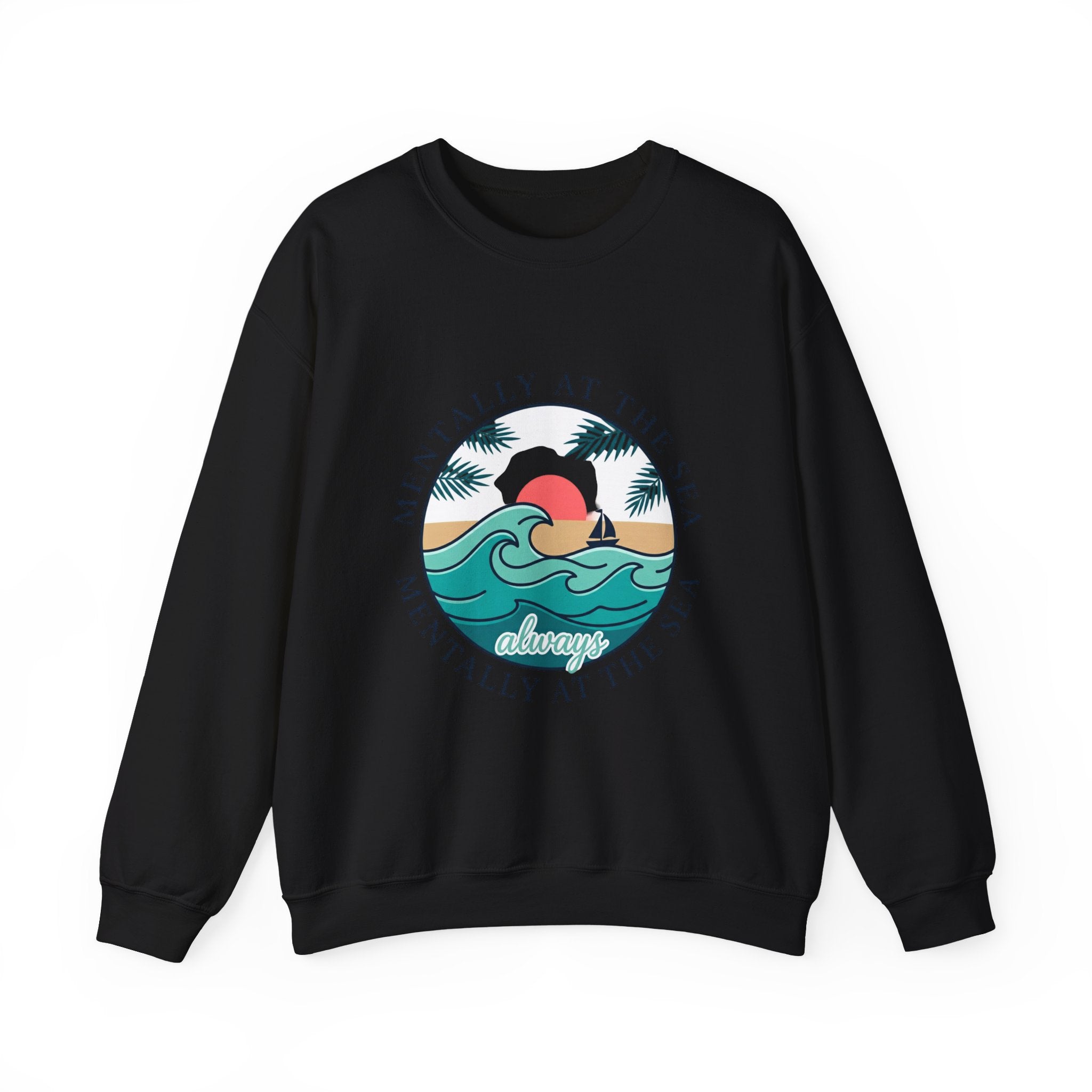 Mentally at the Sea Crewneck Sweatshirt | coastal aesthetic, sea breeze