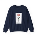 Birth Month Flower Crewneck, Personalized Botanical Watercolor Sweatshirt | Custom Name