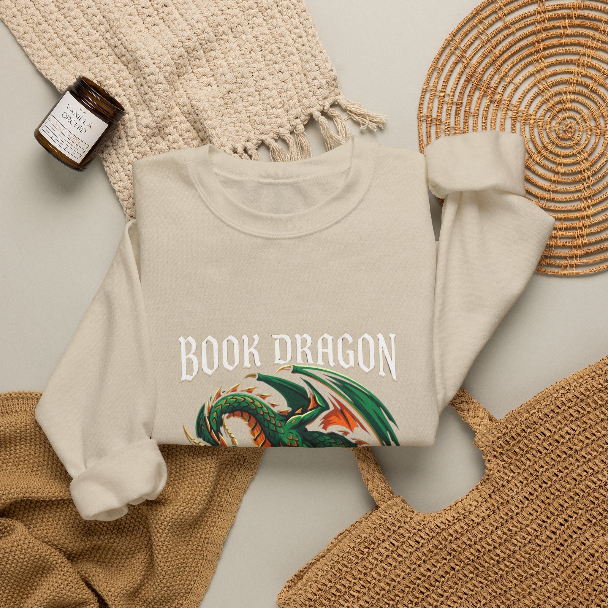 Guardian Dragon Crewneck Sweatshirt | fantasy art, tattoo style