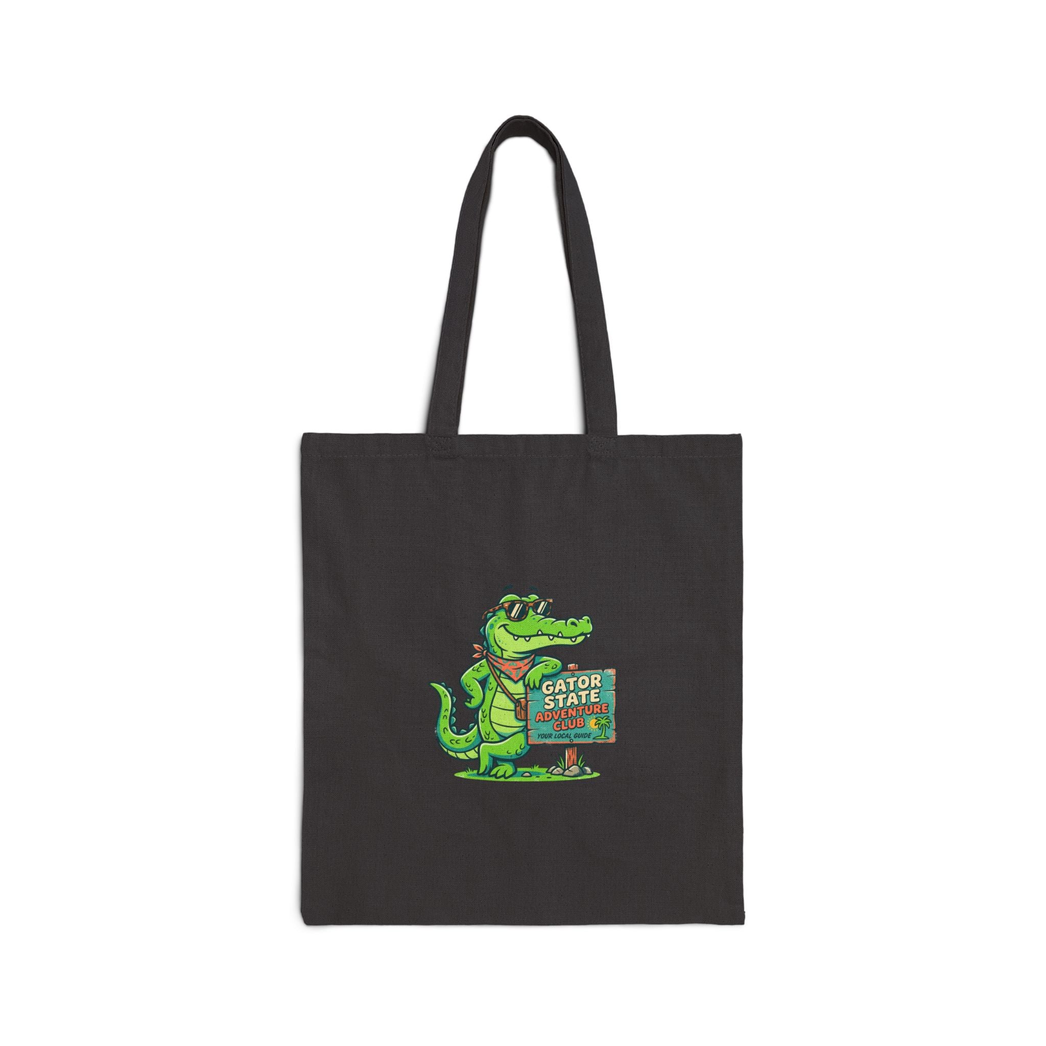 Gator State Gator Pun Tote | swamp life, lake day cotton canvas tote