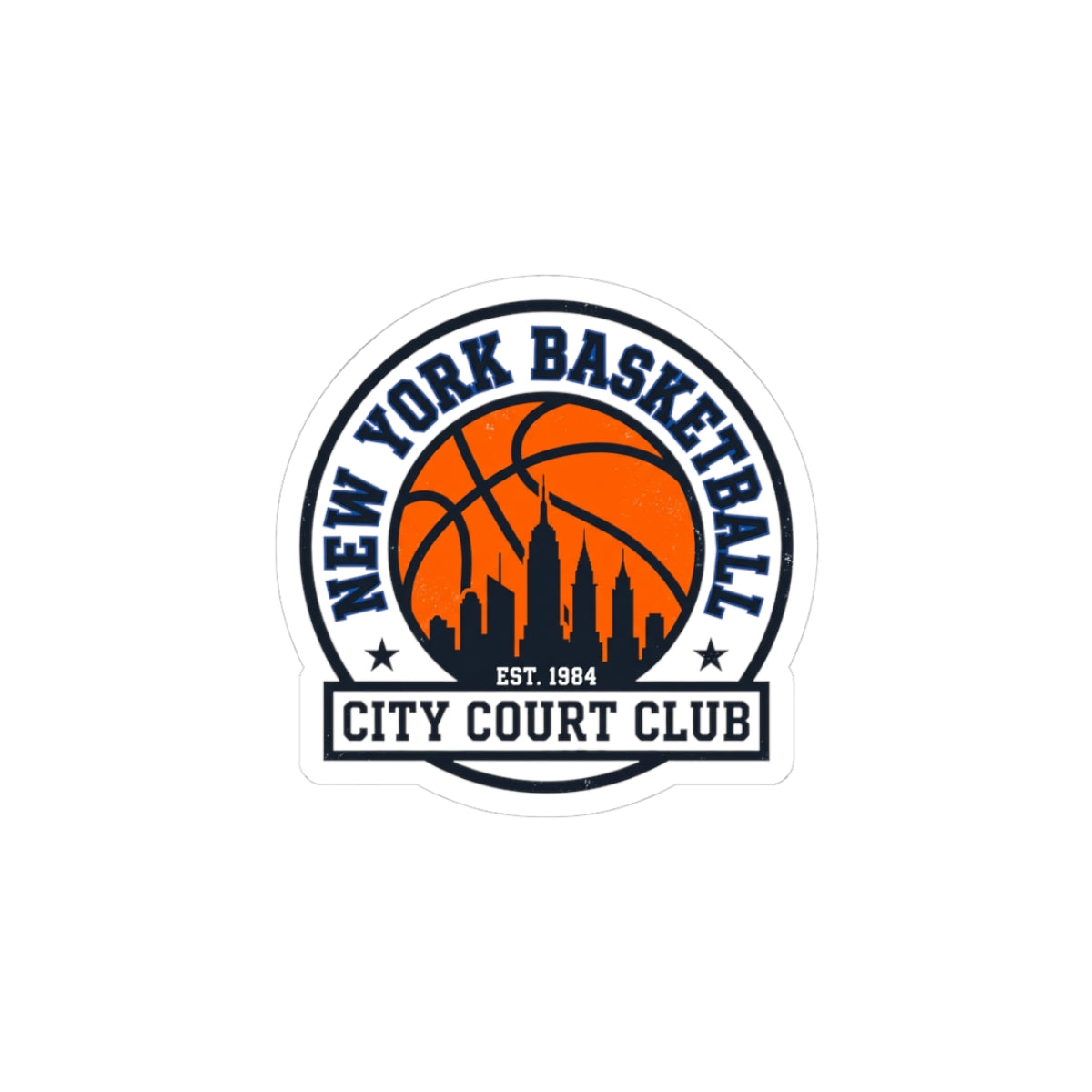 City Court Club Kiss-Cut Stickers | varsity basketball, city basketball