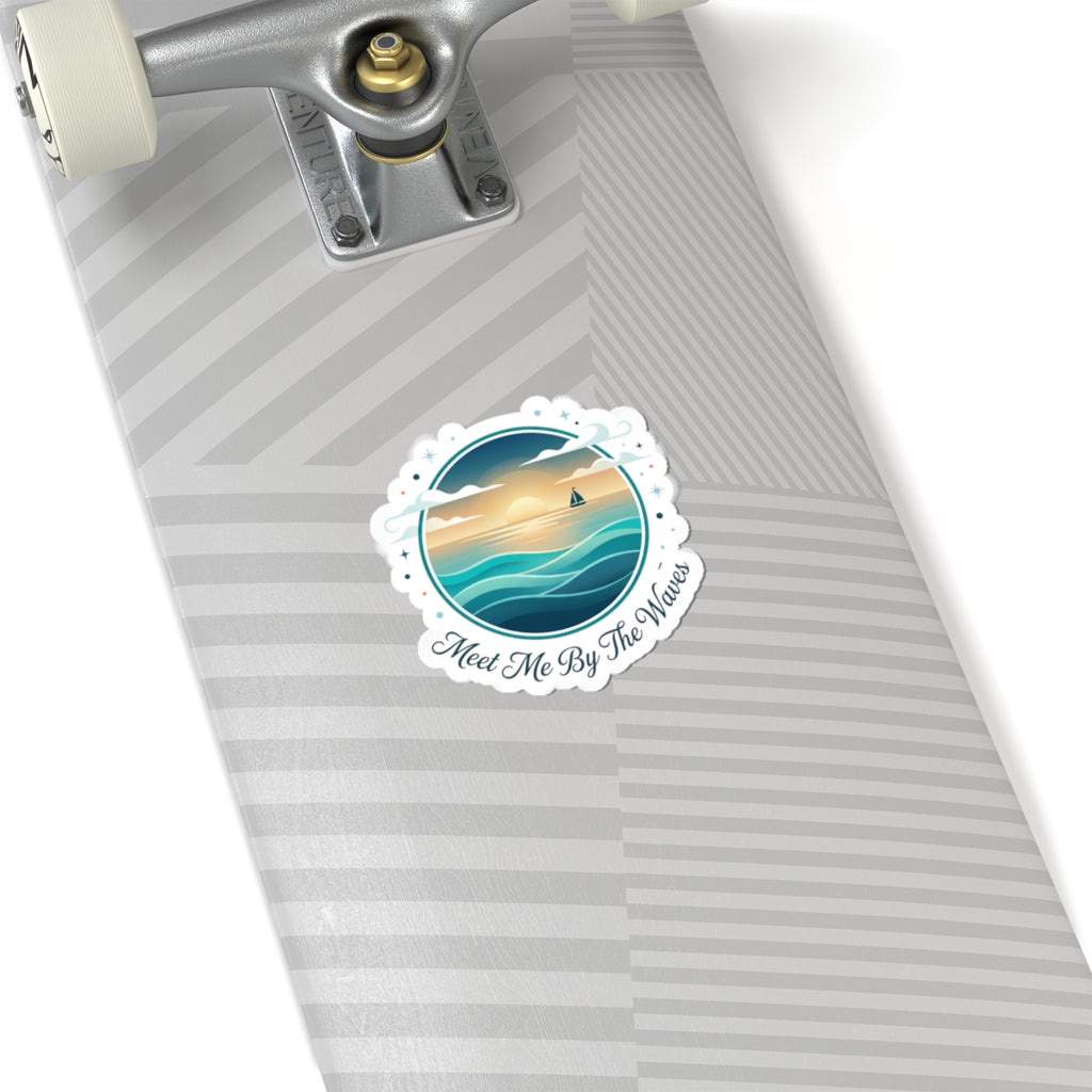 Meet Me By The Waves Kiss-Cut Stickers | coastal aesthetic, sea breeze