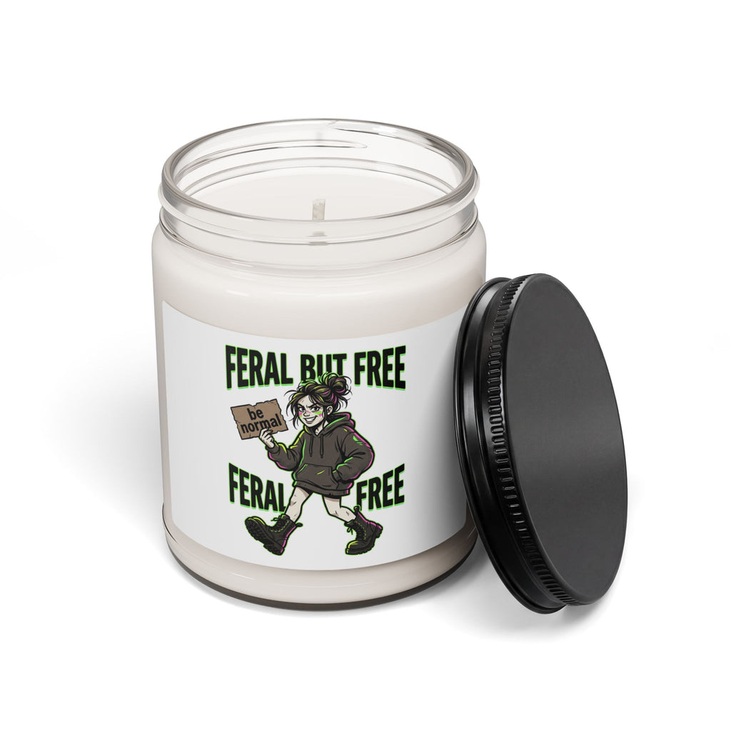 Feral But Free Scented Soy Candle | chaotic-quirky, millennial burnout