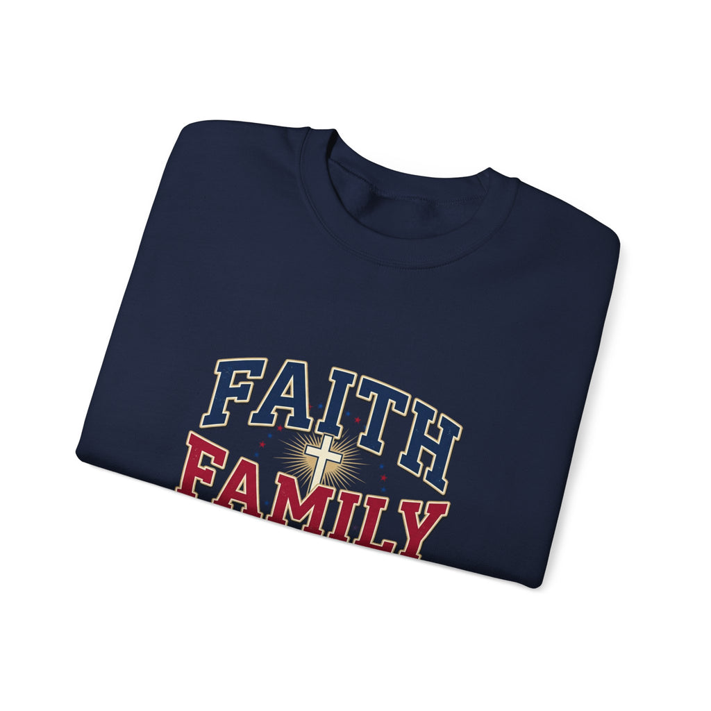 Faith Family Freedom Sweatshirt | Patriotic Faith-Based July 4th