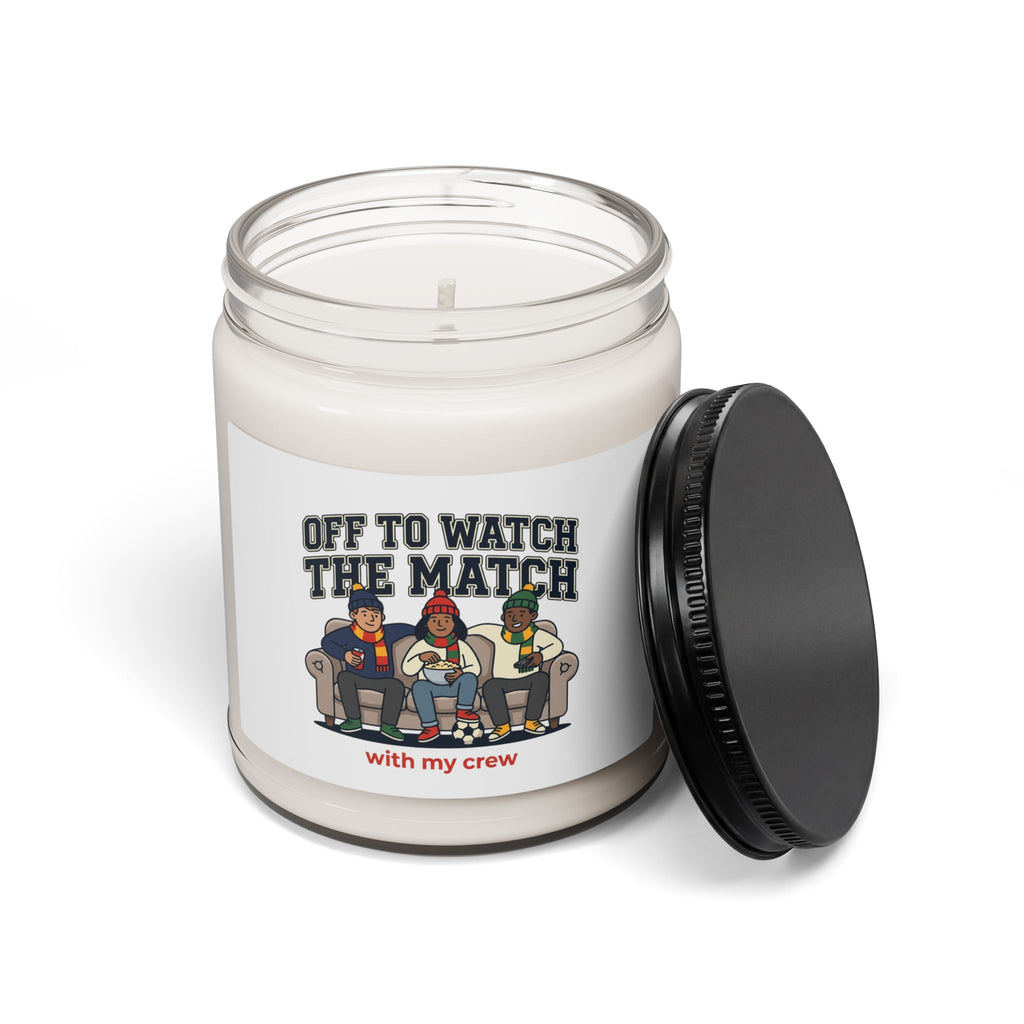 Off to Watch the Match Soy Candle | soccer watch party, cozy fan decor