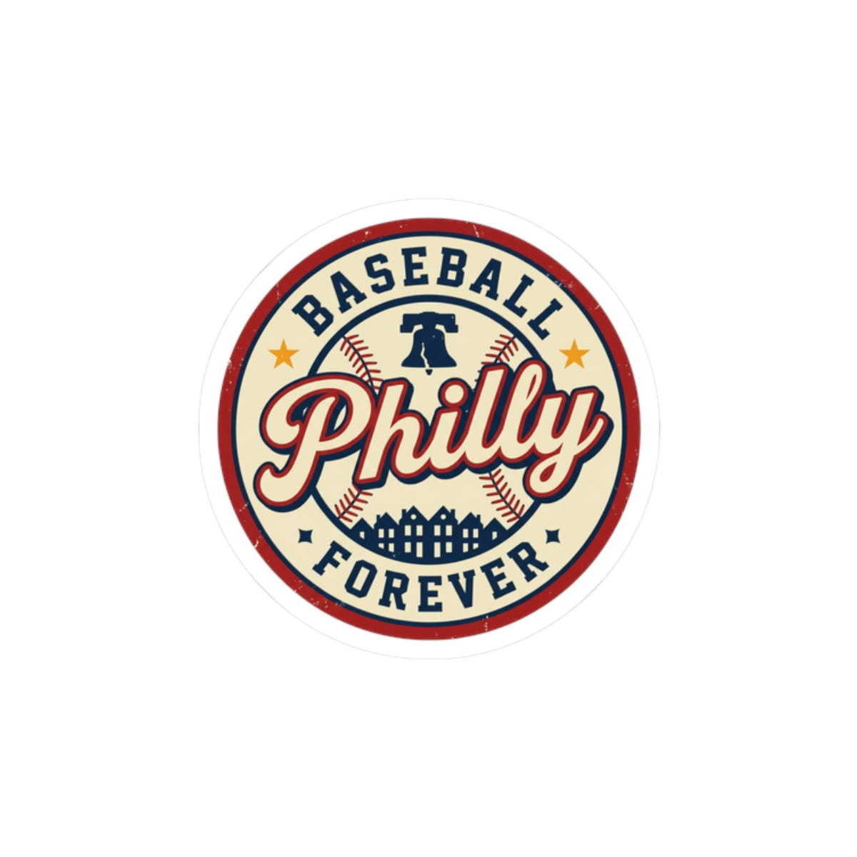 Philly Baseball Vintage Script Sticker | city pride, athletic