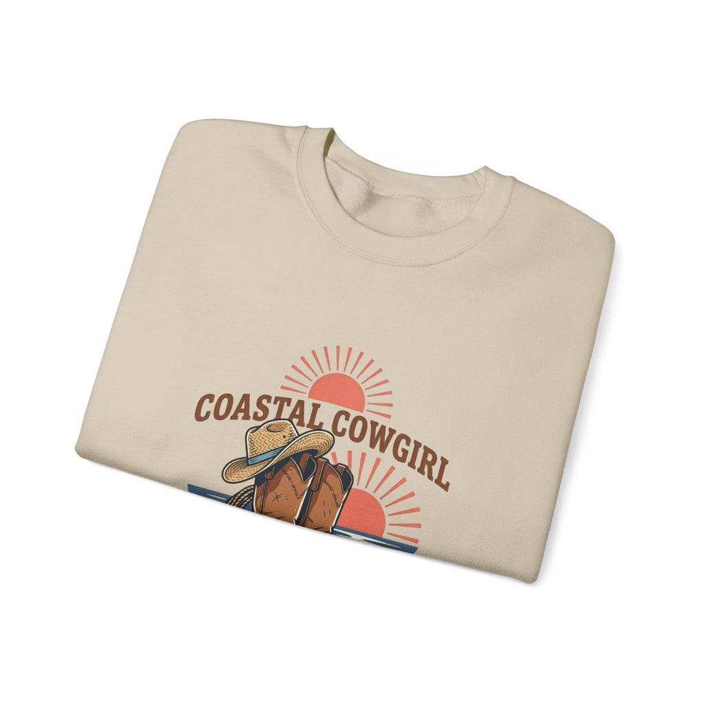 Coastal Cowgirl Boots Crewneck Sweatshirt | western, rustic