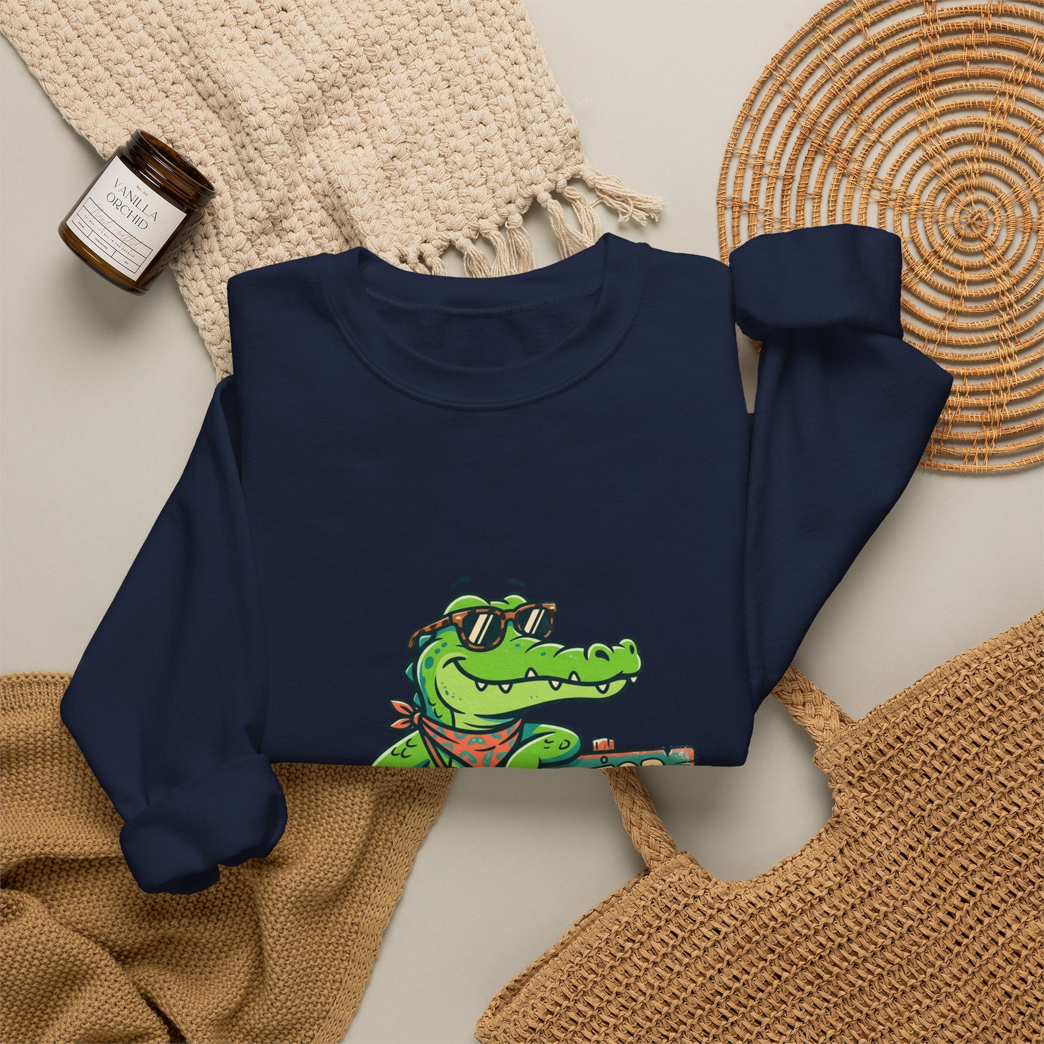 Gator State Sign sweatshirт | alligator pun, swamp life lake day