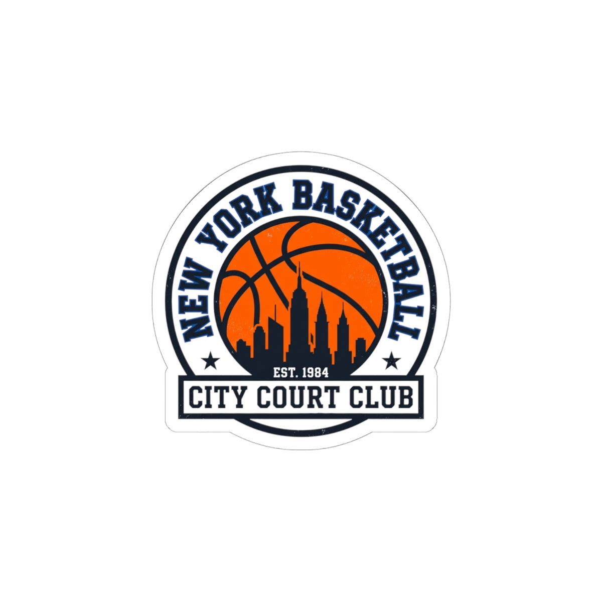 City Court Club Kiss-Cut Stickers | varsity basketball, city basketball
