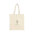 Lily of the Valley Birth Month Flower Tote, Botanical Watercolor, Personalized