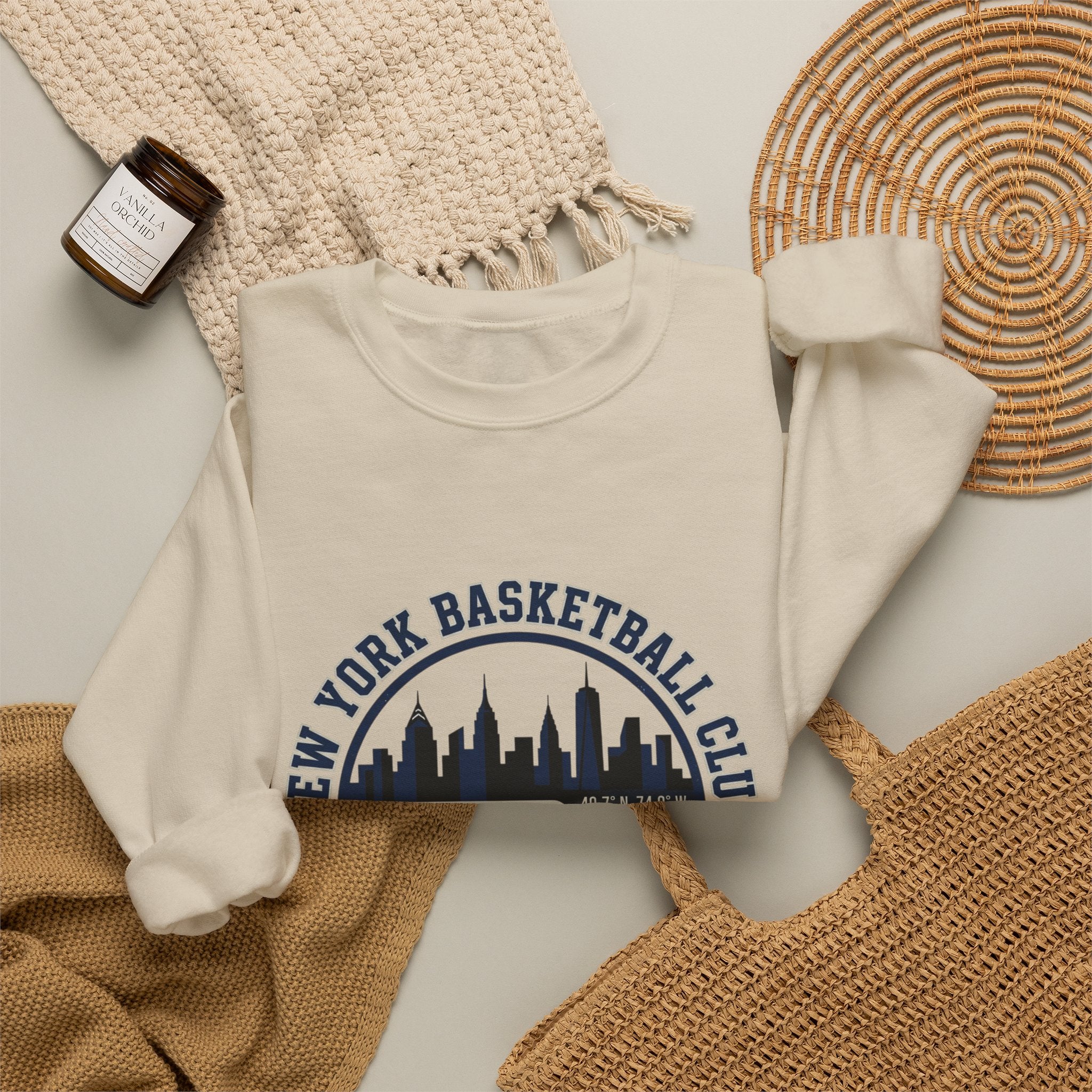 New York Basketball Club Crewneck | city basketball, varsity streetwear