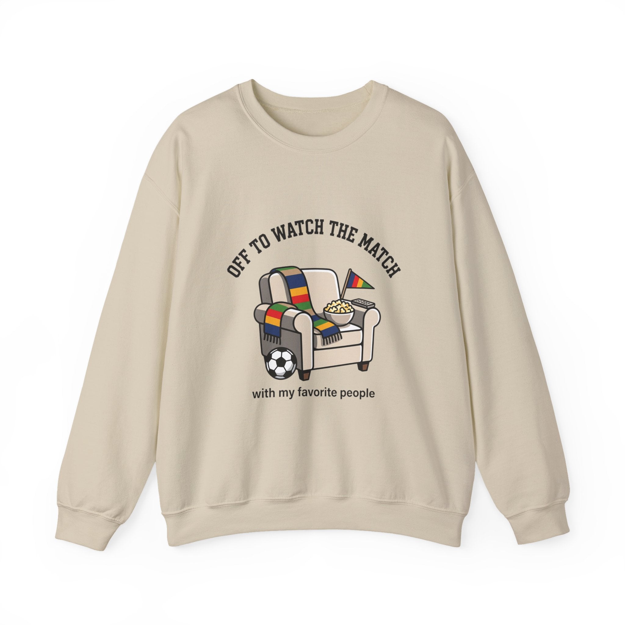 Off to Watch the Match Crewneck Sweatshirt | soccer watch party, country colors