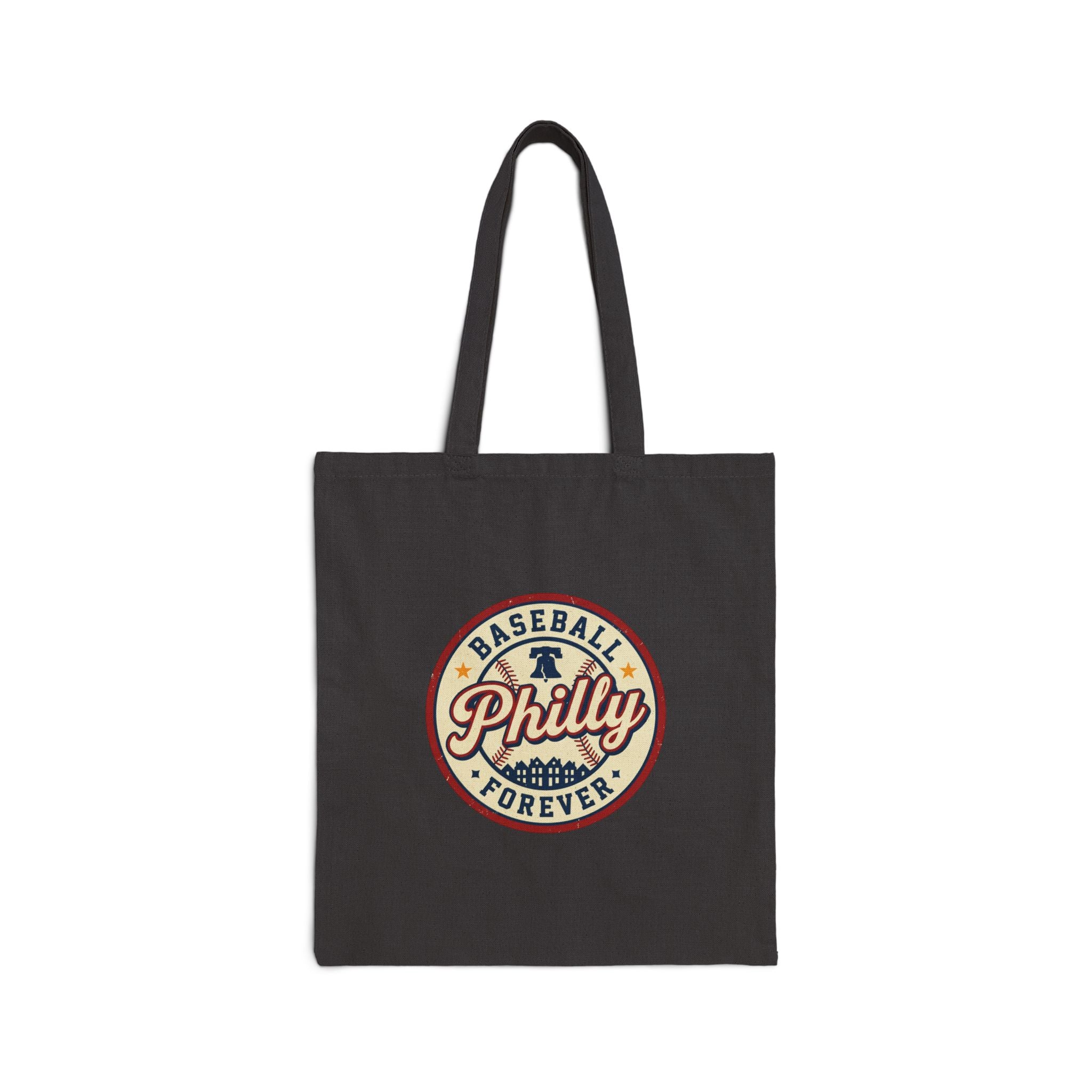 Philly Baseball Vintage Script Tote | city pride, athletic state outline