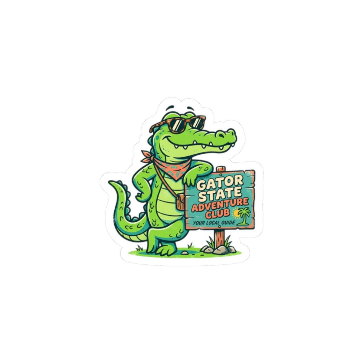 Gator State Adventure Sticker | alligator, swamp life, lake day