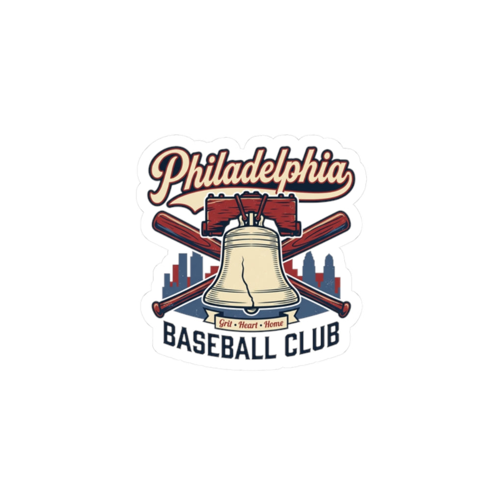Philadelphia Baseball Club Kiss-Cut Sticker | vintage script, city pride