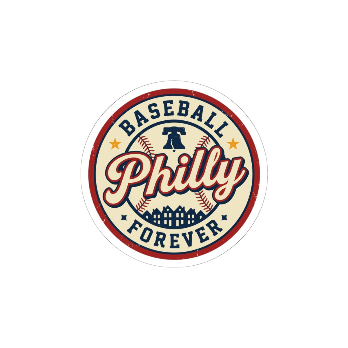 Philly Baseball Vintage Script Sticker | city pride, athletic