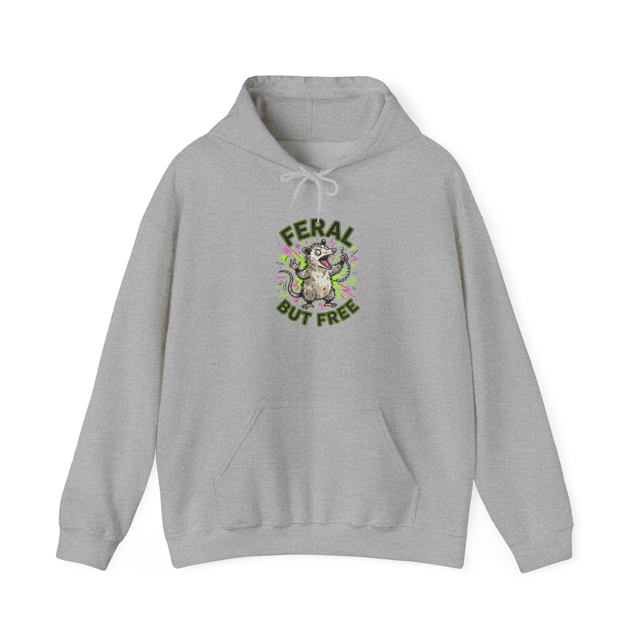 Feral But Free hoodie | feral, chaotic, quirky humor, millennial burnout