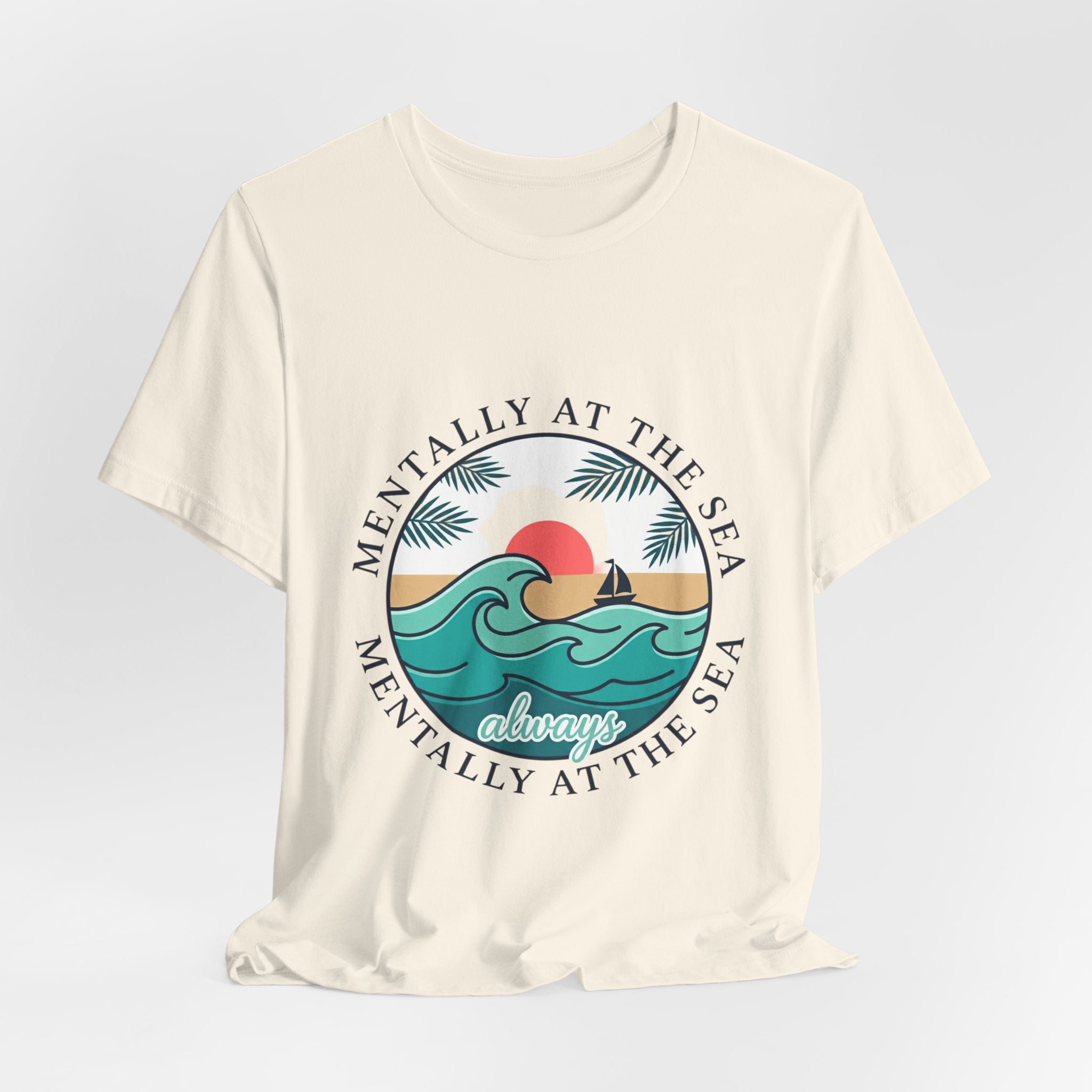 Mentally at the Sea Tee | coastal aesthetic, pastel blue sea breeze