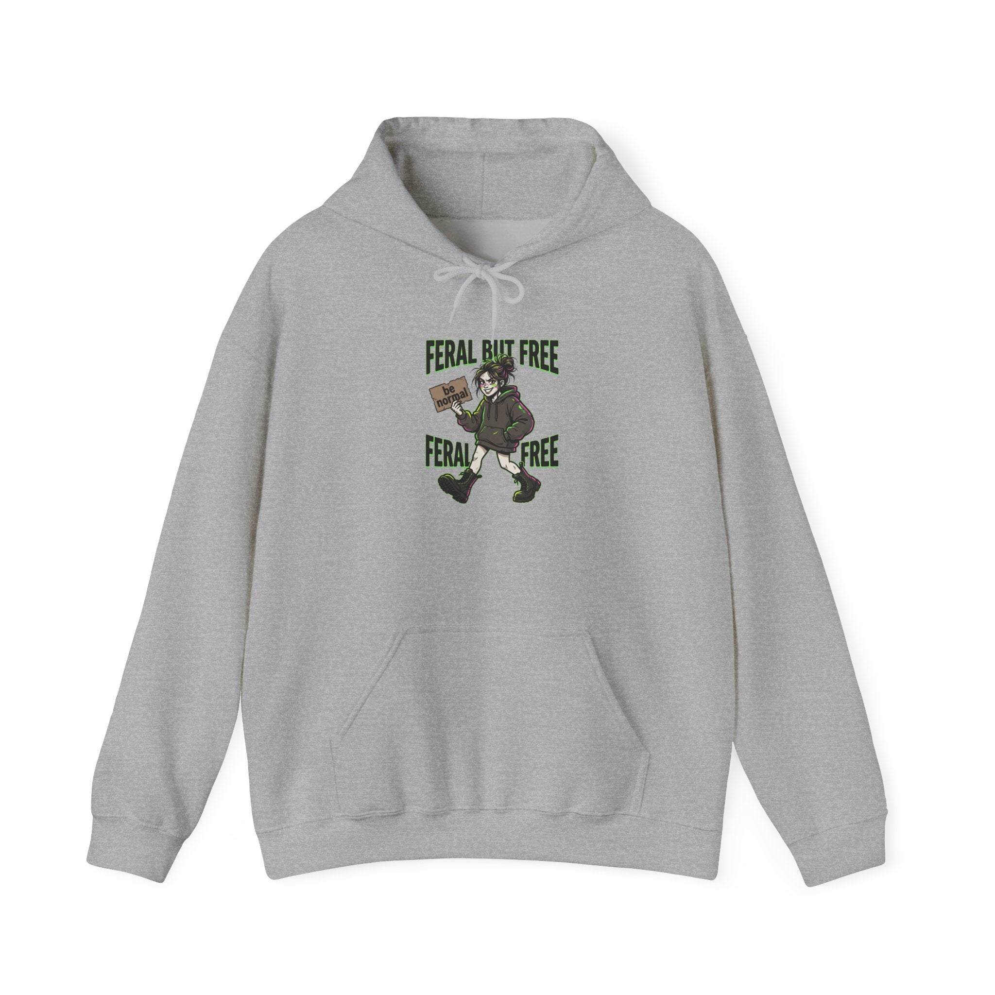Feral But Free hoodie | feral chaotic humor, millennial burnout
