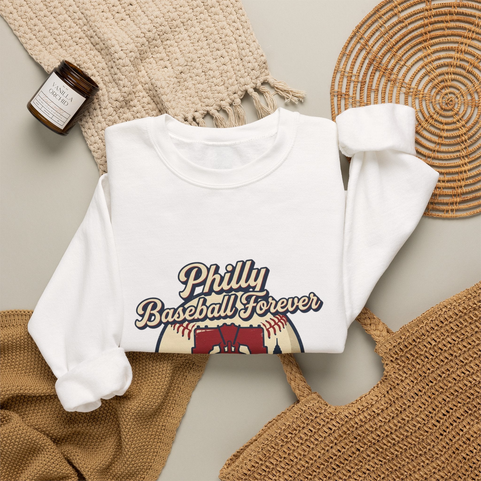 Philly Baseball Forever Crewneck Sweatshirt | city pride, vintage script
