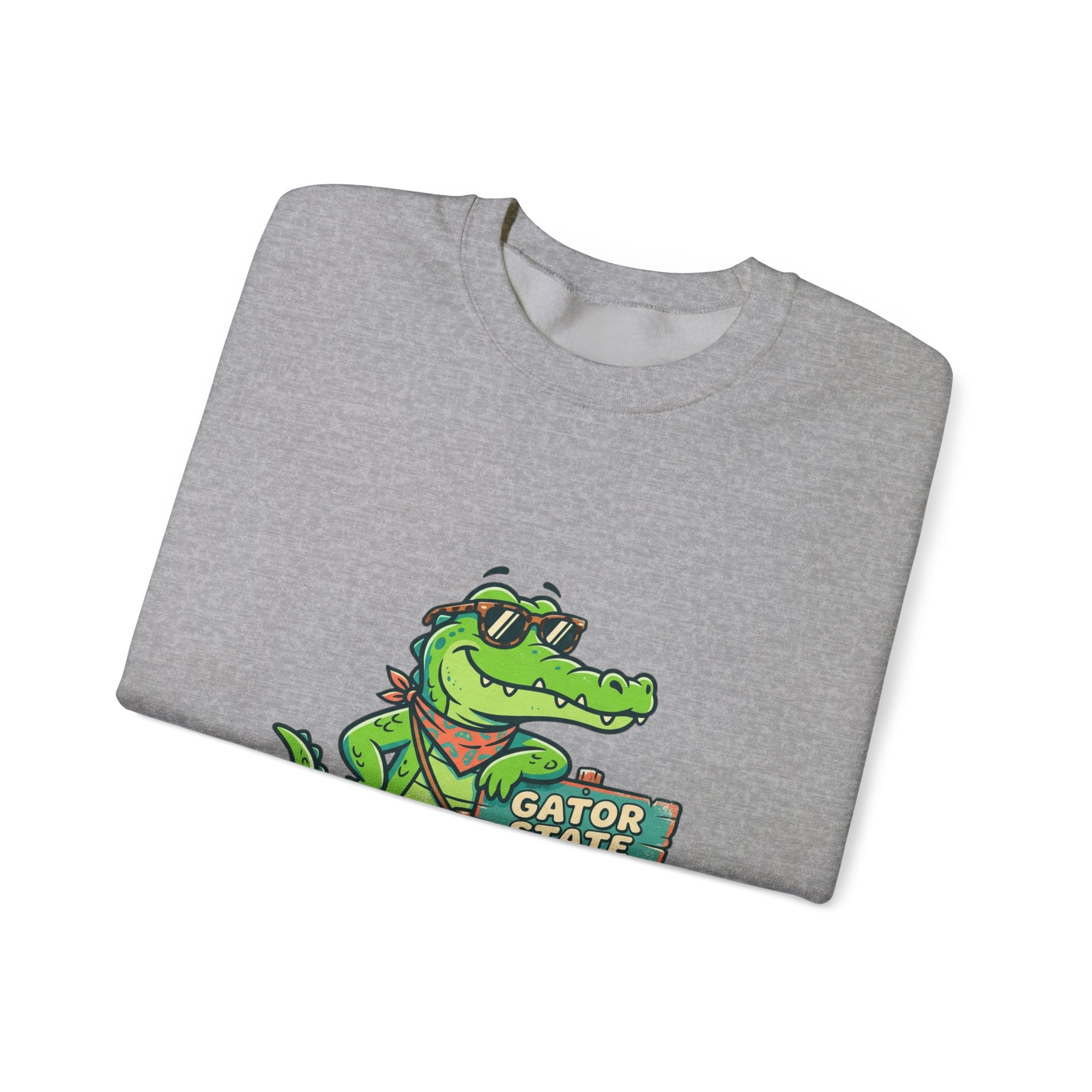 Gator State Sign sweatshirт | alligator pun, swamp life lake day